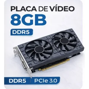 Placa De Video 8gb Ddr5 Dual Fan Hdmi Dp Dvi Pcie 3.0